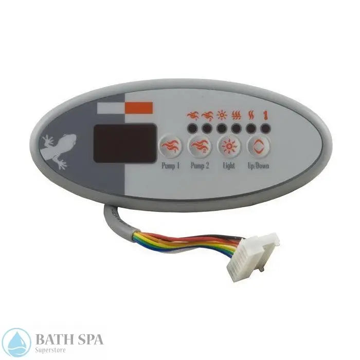 Gecko TSC 9 K 9 4 Button Spa Topside Panel For Two Pumps Small Oval LED BDLTSC9PPD Spa Parts: Spa Topside Panels (Gecko Topside Panels) 58-337-1570