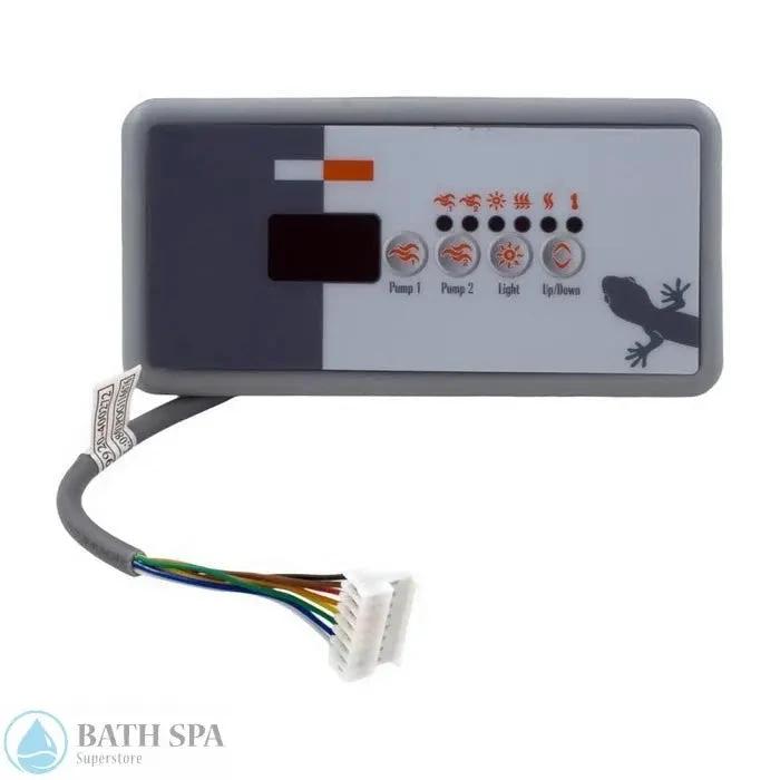 Gecko TSC18 4 Button Spa Topside Panel For Two Pumps Small Rectangular LED BDLTSC18GE2 Discontinued Spa Parts: Spa Topside Panels (Gecko Topside Panels) 58-337-1584_XL