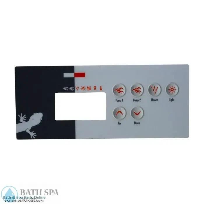 Gecko TSC-35 GE1 Six Button Topside Panel Overlay for P1 P2 Bl Lt Industrial Control Interface 9916 100381 Spa Parts: Spa Topside Panel Overlays (Gecko) 58-337-1900_XL