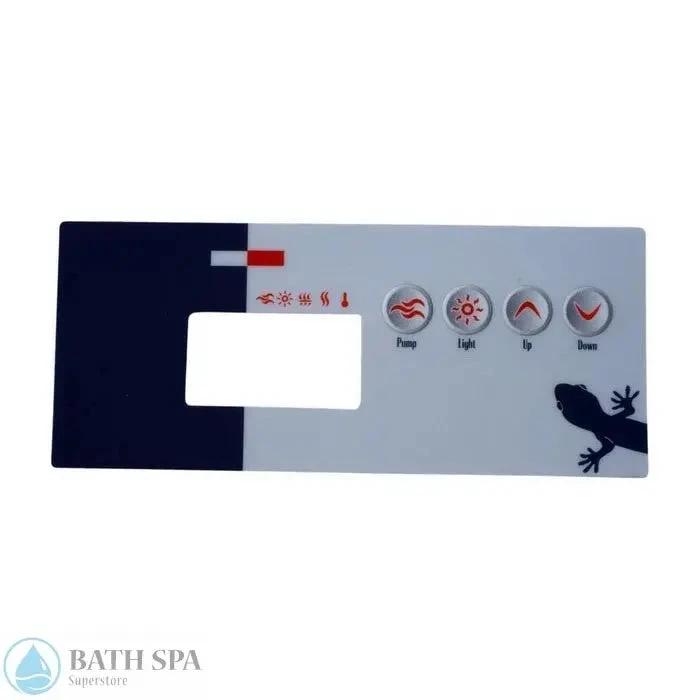 Gecko TSC-19-GE1 4 Button Topside Panel Overlay P1 Light for Gecko Alliance Interfaces Spa Parts: Spa Topside Panel Overlays (Gecko) 58-337-1903_XL