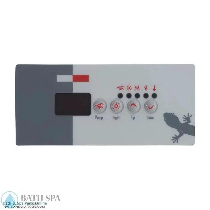 Gecko TSC-18-GE1 4 Button Topside Panel Overlay P1 Light 9916-100239 Compatible With Gecko Alliance Interfaces Spa Parts: Spa Topside Panel Overlays (Gecko) 58-337-1905_XL