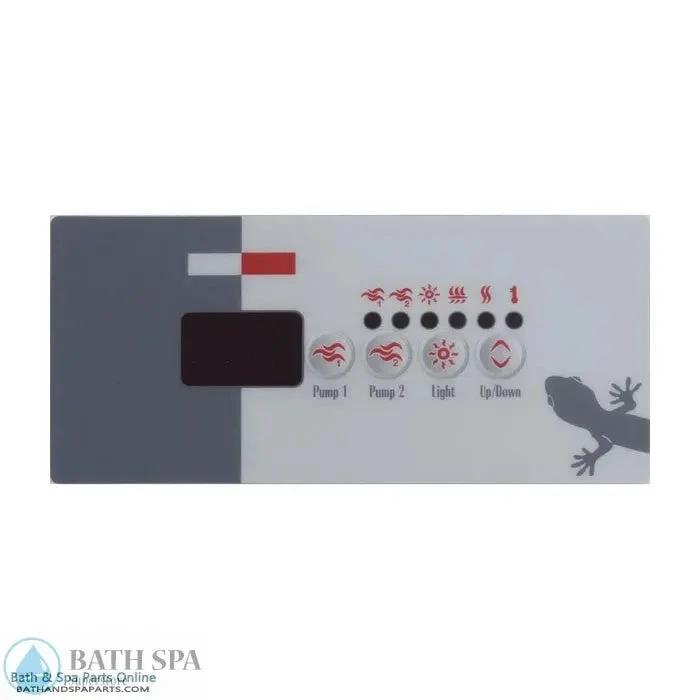 Gecko TSC 18 GE2 4 Button Topside Panel Overlay P1 P2 Light 9916 100240 Discontinued Spa Parts: Spa Topside Panel Overlays (Gecko) 58-337-1906_XL