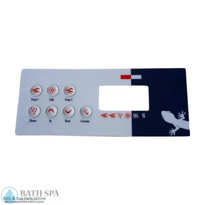 Gecko TSC-8-GE2 7-Button Topside Panel Overlay For Industrial Controls P1 P2 Bl Lt 9916-100331 Spa Parts: Spa Topside Panel Overlays (Gecko) 58-337-1910_XL