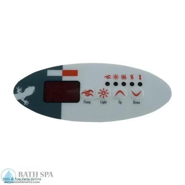 Gecko TSC-9-GE1 4 Button Topside Panel Overlay P1 Light 9916-100131 For Gecko Alliance Control Interfaces Spa Parts: Spa Topside Panel Overlays (Gecko) 58-337-1912_XL