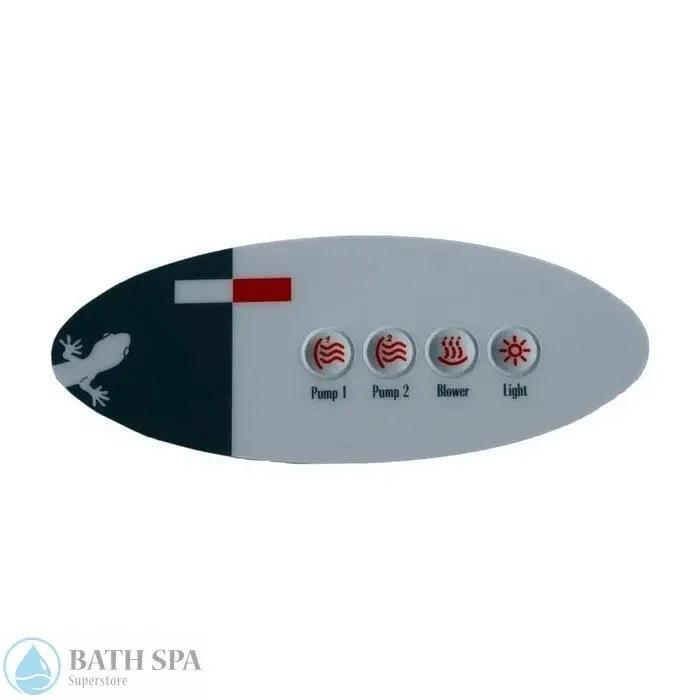 Gecko TSC3 Four Button Topside Panel Overlay For Gecko Alliance Interfaces 9916 100261 Spa Parts: Spa Topside Panel Overlays (Gecko) 58-337-1915_XL
