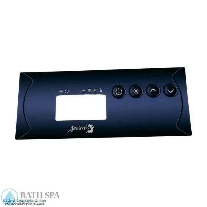 Gecko TSC 19 4 Button Topside Panel Overlay For Controls P1 Lt 9916 101205 Premium Spa Parts: Spa Topside Panel Overlays (Gecko) 58-337-1918_XL