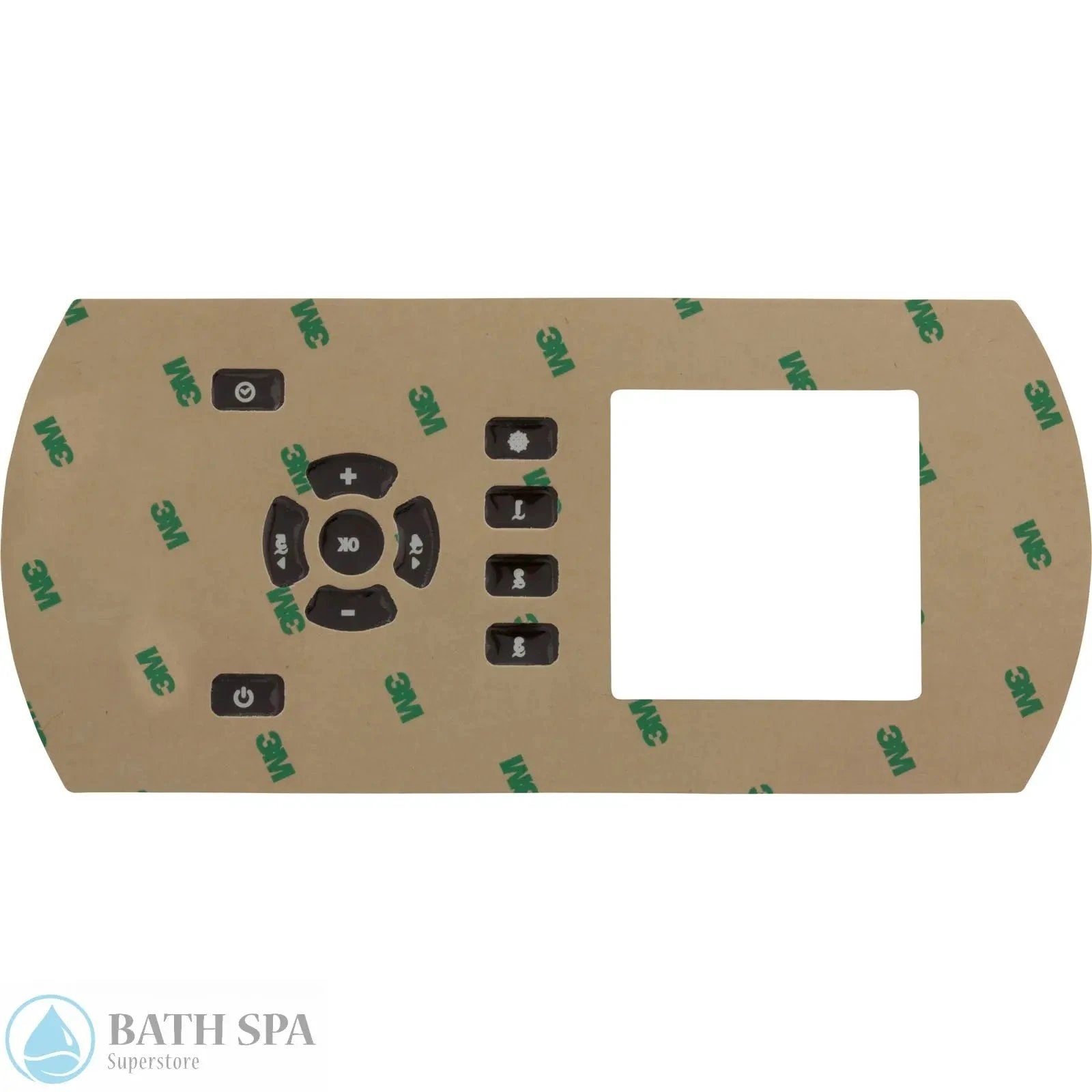 Gecko InK600AE1 11 Button Holes Topside Panel Overlay 9916 101382 For Gecko Alliance Control Interfaces Spa Parts: Spa Topside Panel Overlays (Gecko) 58-337-1921_1-REVERSE__XL