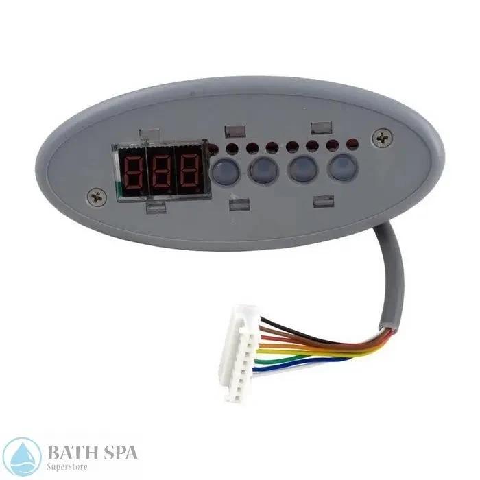 Gecko TSC-9 K-9 4 Button Topside Control Panel Small Oval LED Overlay 0202-007154 Spa Parts: Spa Topside Panels (Gecko Topside Panels) 58-337-2018_XL