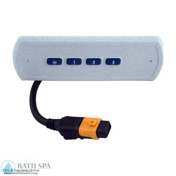 Gecko IN.K100 4-Button Aux Topside Control Panel 3 Output Without Overlay 0607-009015 Spa Parts: Spa Topside Panels (Gecko Topside Panels) 58-337-2038_XL