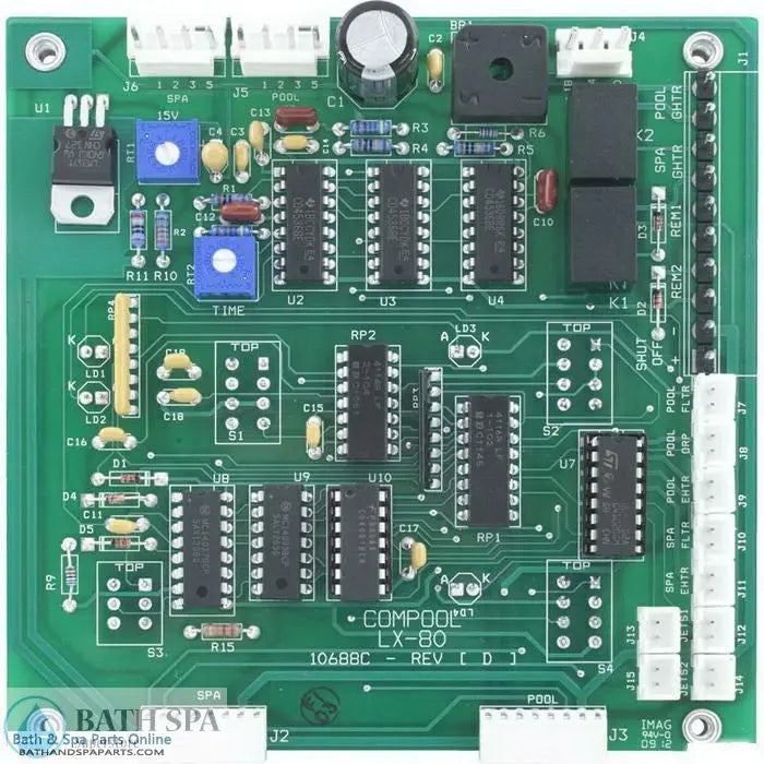 Pentair Compool LX-80 PCB Circuit Board (PCLX80) Spa Parts: Spa Circuit Boards (Pentair) 59-110-2468_xl