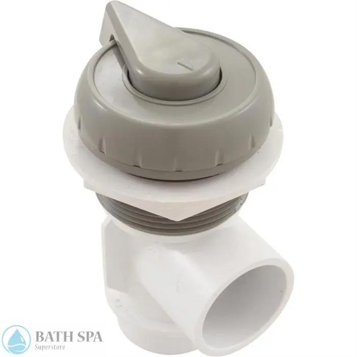 Waterway, Top Access 1 Port Diverter Valve, 1" S Notched Vertical Grey (600-4200) Spa Parts 6004207