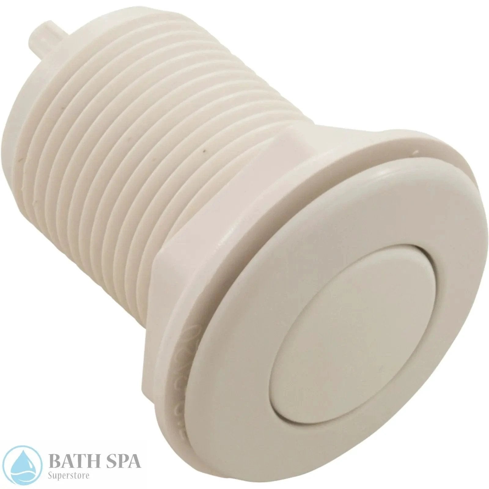 Waterway Air Button 1-3-8 Inch White 650-3040 90 Degree Air Hose Connection For Sidewall Installations Spa Parts 650-3040-CW_2-ASSEMBLED__XL