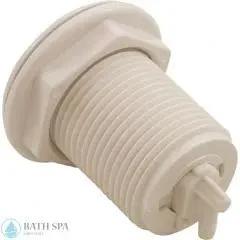 Waterway Air Button 1-3-8 Inch White 650-3040 90 Degree Air Hose Connection For Sidewall Installations Spa Parts 650-3040-CW_3-ASSEMBLED-REVERSE__LG