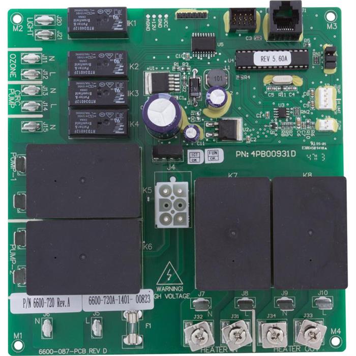 Jacuzzi Circuit Board J-200 LED No Circ 2012 (6600-720)