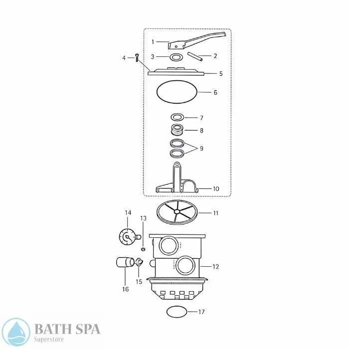 Dial Valve Replacement Parts, 2 inch Pool Parts 7-position-2in-valve