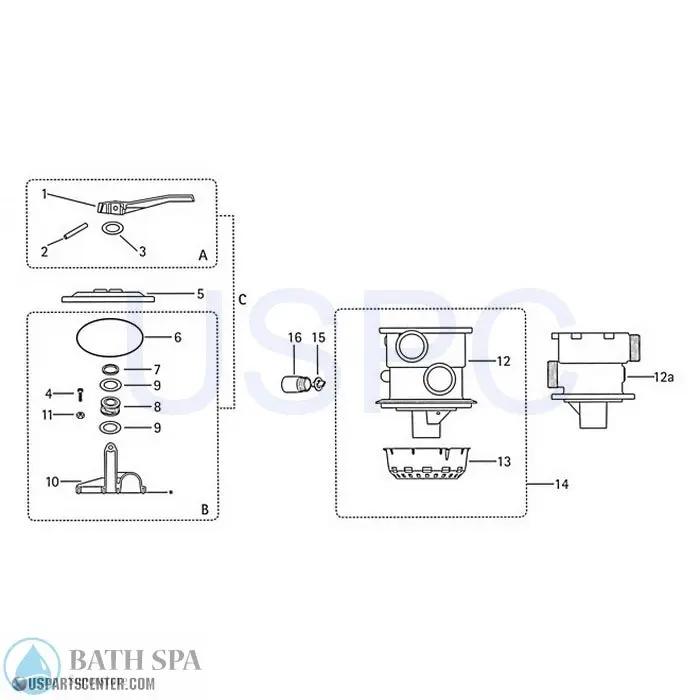 Dial Valve DVK-7 and DVK-6 Dial Valve replacement Parts Pool Parts 7-position-valve