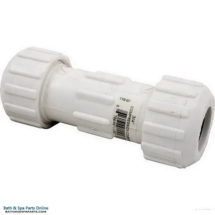 Flo Control 3/4" Compression Coupling (11007) PVC Plastic Fittings & Valves: Repair Fittings 89-350-1050_xl