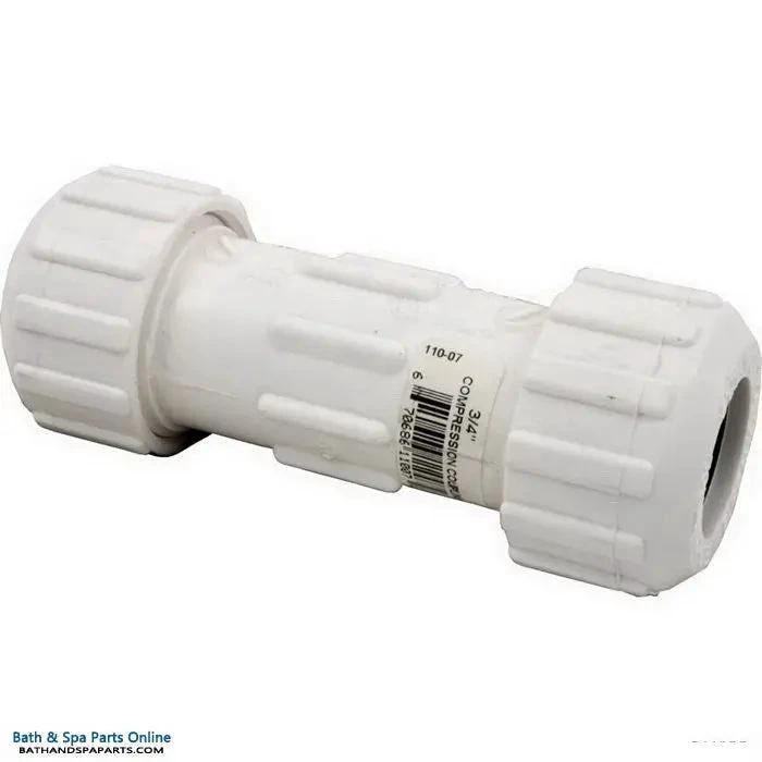 Flo Control 3/4" Compression Coupling (11007) PVC Plastic Fittings & Valves: Repair Fittings 89-350-1050_xl
