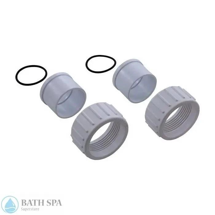 Gecko AquaFlo Pump Union One And One Half Inch Female Thread to One And One Half Inch Slip Connection Two Pack PVC Plastic Fittings & Valves: Unions 89-402-1100_XL