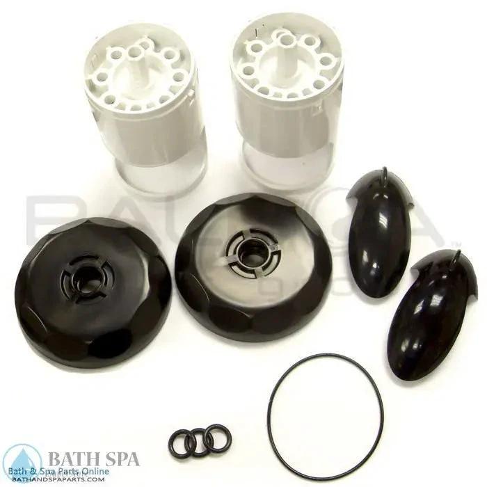 Balboa 2 Inch Diverter Valve Handle Kit Diamond Cut Black 949911 PVC Plastic Fittings & Valves: Valves & Parts 949911_lar