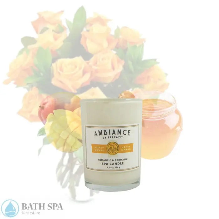 Spazazz Honey Mango Ambiance 8oz Spa Candle Jar Aromatherapy: Spazazz Ambiance Collection AmbianceCollectionAmbianceCandle700x700B