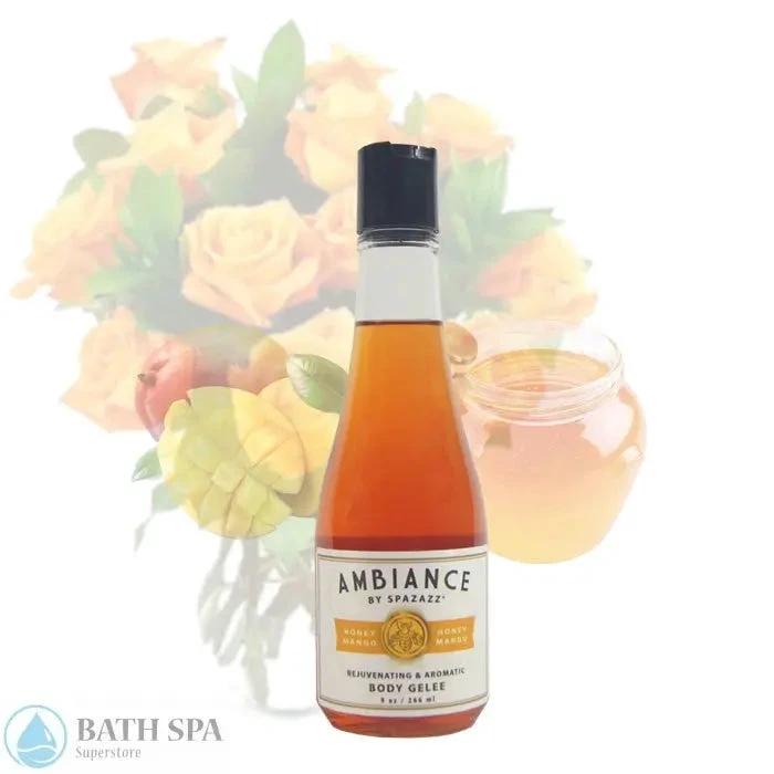 Spazazz Ambiance Honey Mango Body Gelee Rejuvenating 9oz Bath Spa Aromatherapy Collection Aromatherapy: Spazazz Ambiance Collection AmbianceCollectionBodyGelee700x700B
