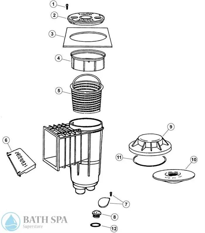 Deckmate Skimmer Gunite Parts Pool Parts Deckmate