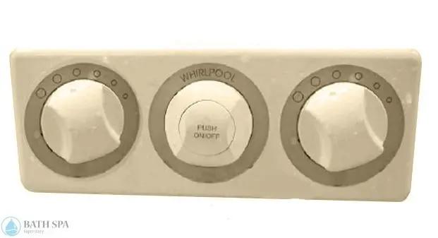 Jacuzzi Whirlpool 3 Position Control Panel Almond (G107914) Bath Parts: Bath Air Controls (Jacuzzi Whirlpool) G106914