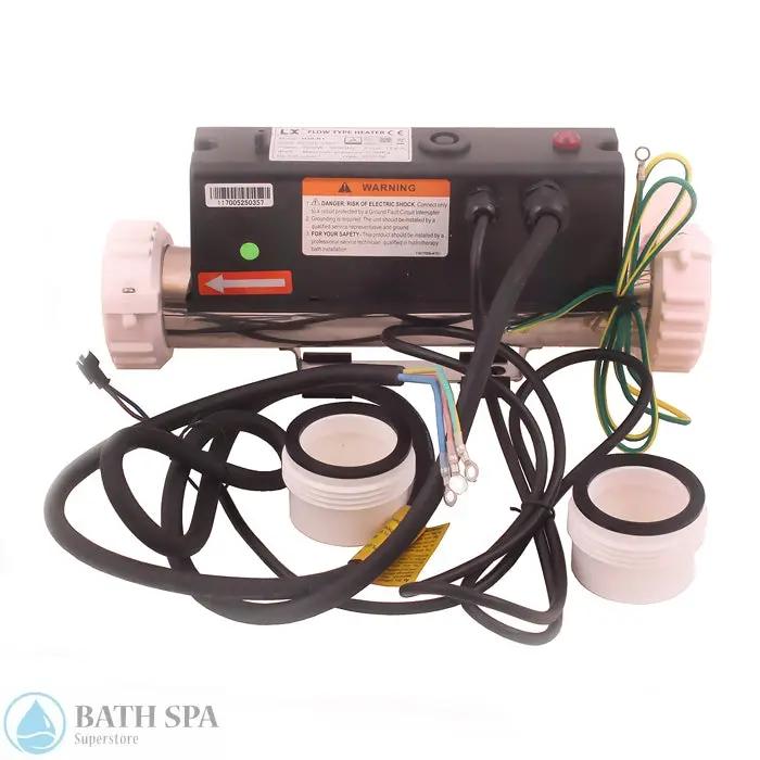 LX Heater Assembly, Inline, 3.0kW, 10"Long, w/2 Pin Pressure Switch Cord, 1.5M Power Cord Spa Parts H30R1