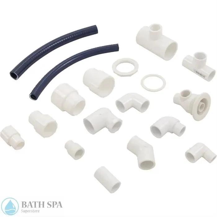 Jacuzzi Whirlpool BMH Jet Assembly Repair Kit White For HC31940 Complete Retrofit Pipe And Lock Nut Included Bath Parts: Bath Jet Trim (Jacuzzi Whirlpool) HC31940