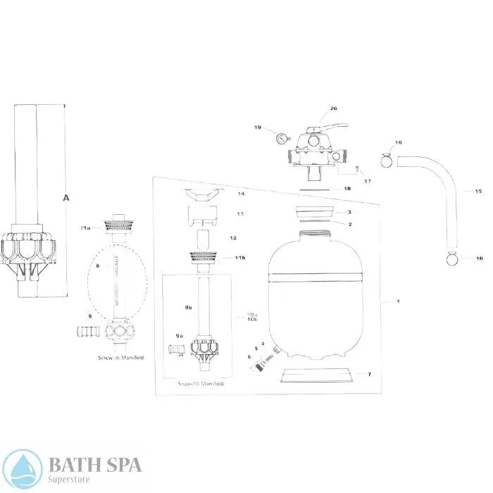 Laser Sand Filter Replacement Parts (2004-current) Pool Parts L160-laser-filter