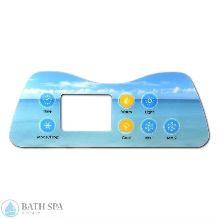Topside Overlay, Artesian Spas, 8000D Island, Digital Deluxe, 8-Button, 3-Pump Spa Parts OP11003677