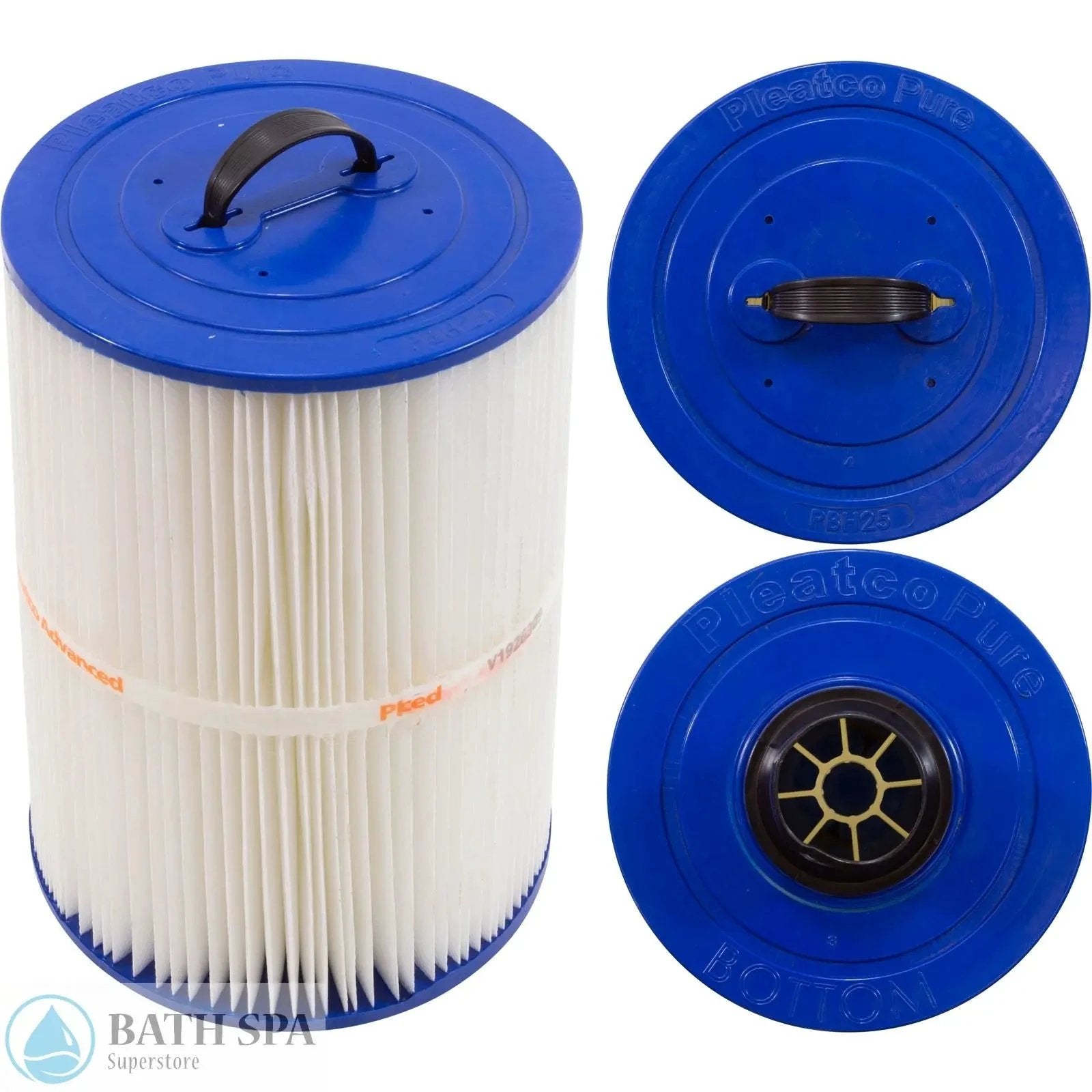 Filbur FC0750 Spa And Pool Replacement Filter Cartridge Antimicrobial End Caps Pleatco PBH25 Compatibility Spa Filters: Replacement Cartridges - Filbur 7" Outside Diameter Cartridge PBH25