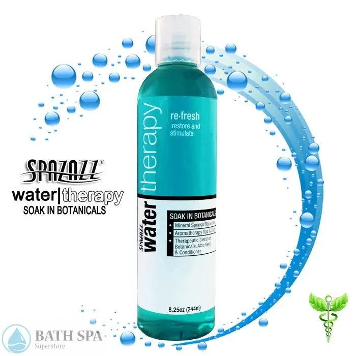 Spazazz Refresh Water Therapy Elixir Aromatherapy Soak In Botanicals Restore And Stimulate 8.25oz Bottle Aromatherapy: Spazazz Water Therapy Elixirs SpazazzWaterTherapyRefresh