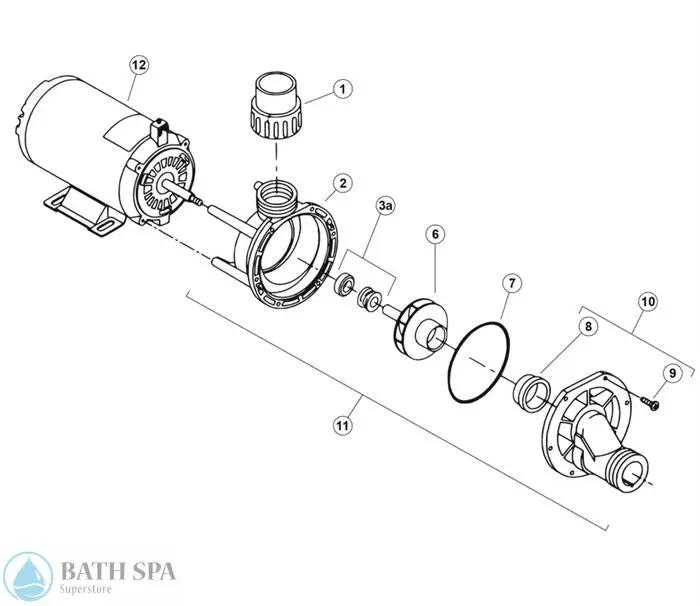 Gecko (Aqua Flo) TMCP Replacement Parts Spa Pumps Tubmaster_parts