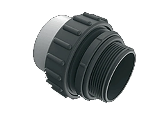 Waterway Pump Union 2 Inch High Temperature Male Threads UNHT20 With 1-1/2 Inch Union Nut Spigot Tailpiece And O Ring Pool Parts UNHT20-1