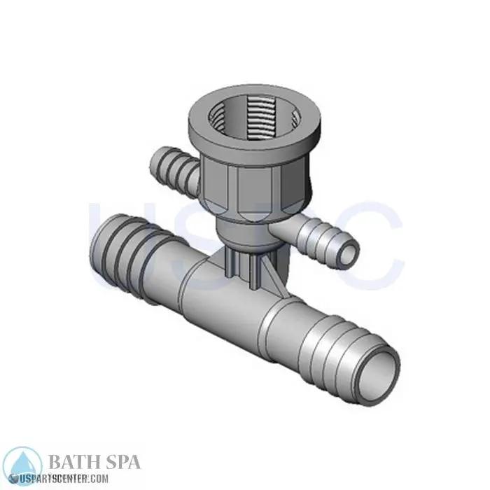 Euro Jet Body 3/8" Barb x 3/4" Barbed Through Spa Parts ap46927000