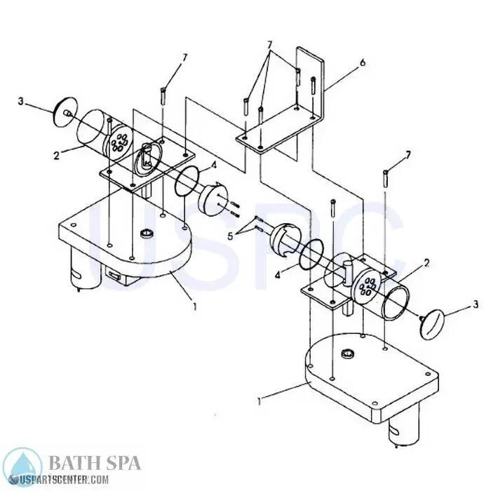 Jacuzzi Whirlpool Bellavista 5 And 6 Electric Air Valve Assembly Replacement Parts Bath Parts bellavista5-6-air-valve