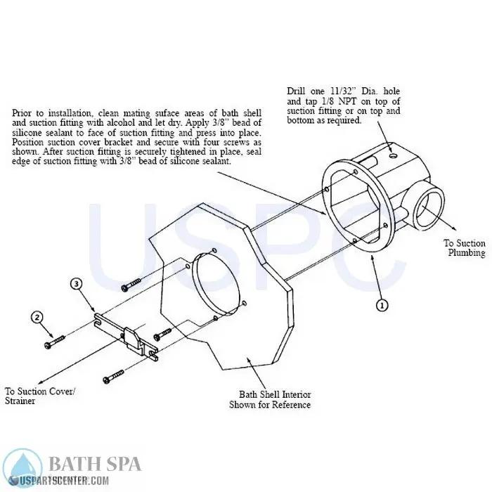 Suction Fitting Brava Bath Parts brava-suction