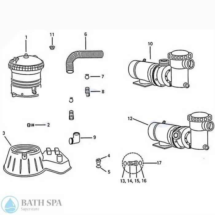 EF Pump & Filter Replacement Parts (Older Models) Pool Parts cfr50_spash_pak