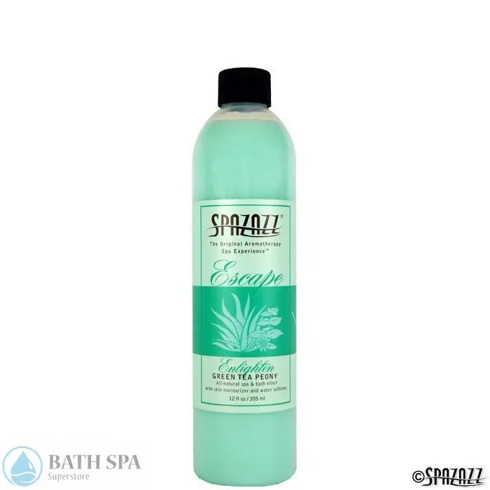 Spazazz Escape Green Tea Peony (Enlighten) Aromatherapy Elixir 12oz Bottle Aromatherapy: Spazazz Escape Elixirs escape12ozelixirgreenteapeony700x700