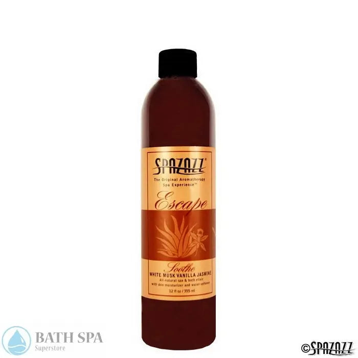 Spazazz Escape White Musk Jasmine Vanilla (Soothe) Aromatherapy Elixir 12oz Bottle Aromatherapy: Spazazz Escape Elixirs escape12ozelixirwhitemuskvanillajasmine700x700