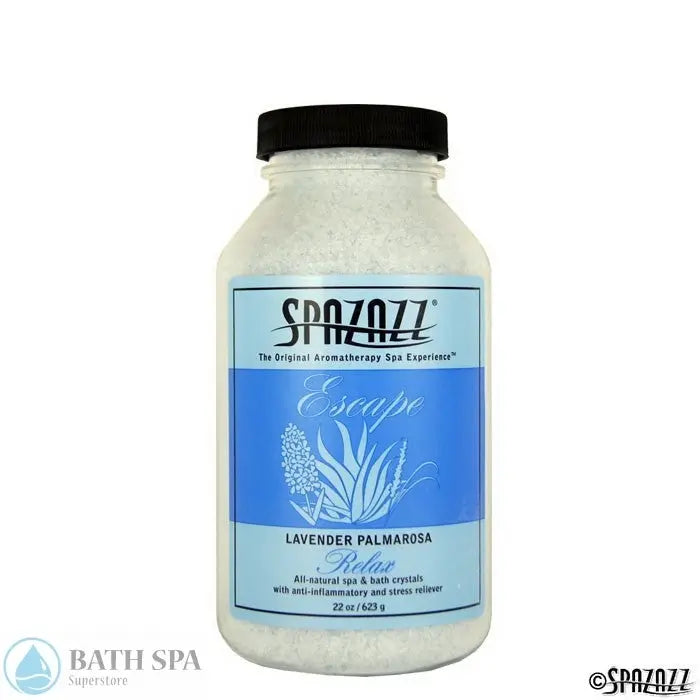 Spazazz Escape Lavender Palmarosa (Relax) Aromatherapy Crystals 22oz Container Aromatherapy: Spazazz Escape Crystals escape20ozcrystalslavenderpalmarosa700x700