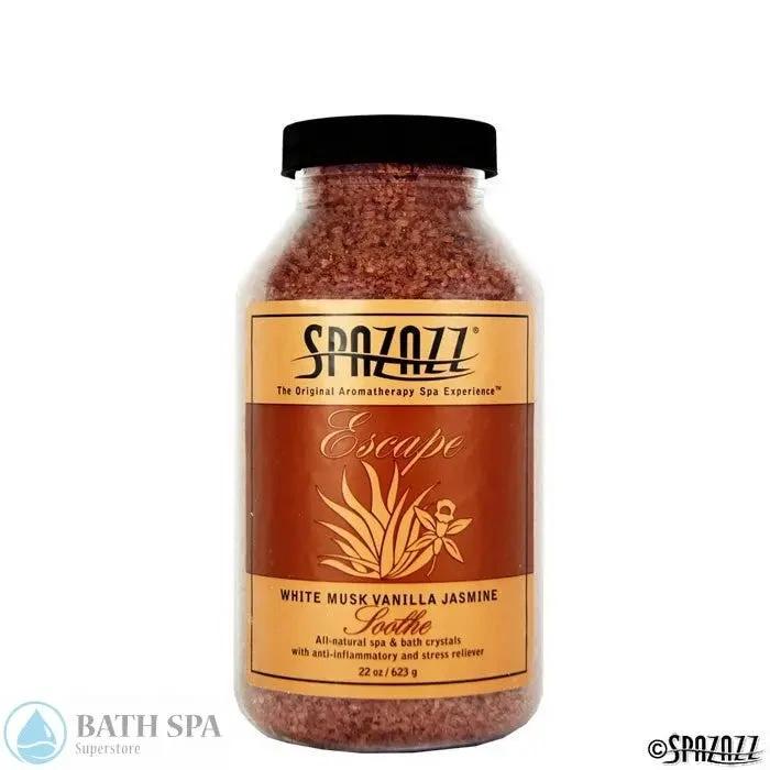 Spazazz Escape White Musk Jasmine Vanilla Soothe Aromatherapy Crystals 22oz Jar Spa Aromatherapy: Spazazz Escape Crystals escape20ozcrystalswhitemuskvanillajasmine700x700