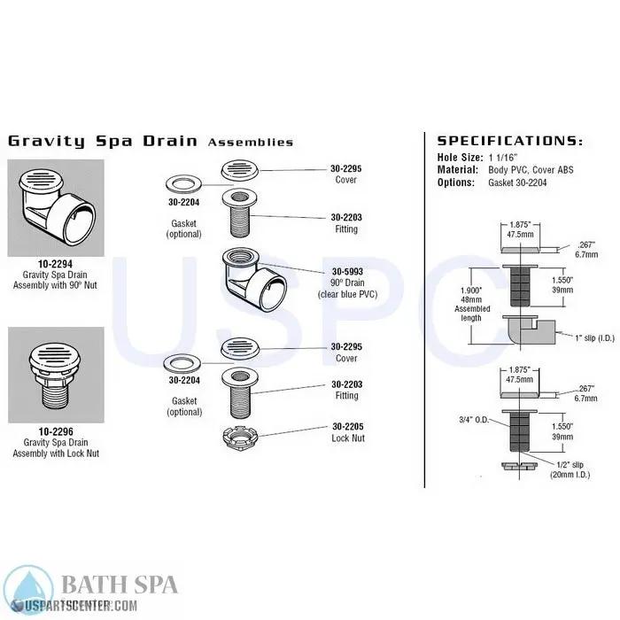 Gravity Drain Spa Parts gravity-drain