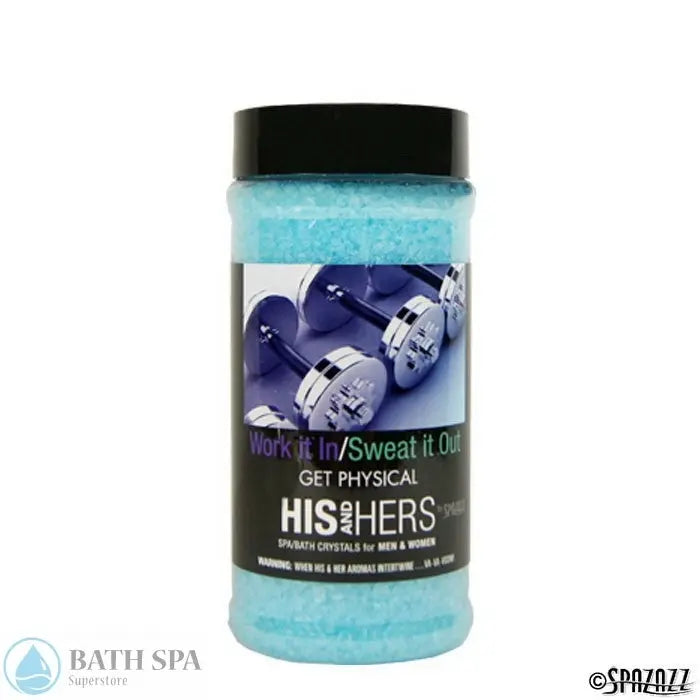 Spazazz His & Her Work It In - Sweat It Out (Let's Get Physical) Novelty Crystals 17oz Container Aromatherapy: Spazazz His & Hers Crystals hishersworkitinsweatitout17oz700x700