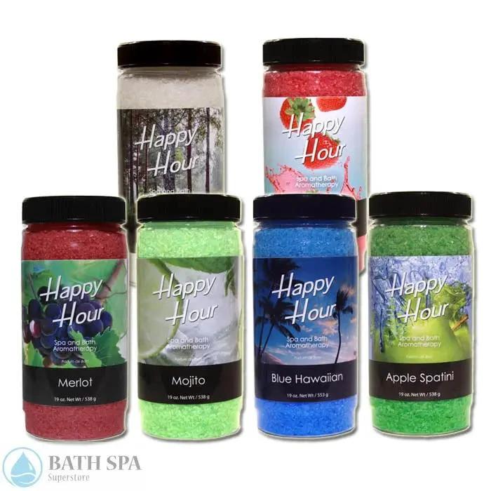 InSPAration Happy Hour Fragrance 8oz Bottle Assortment Of All Six Spa Aromatherapy Bath Fragrances Aromatherapy inspa-770