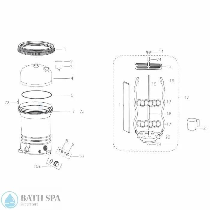Splash D.E. FILTER REPAIR PARTS Pool Parts: Pool Cartridge Filters (CFR Systems Parts) landslide-de-filter