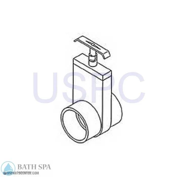 Slice Valve - 1-1/2" Spigot x Spigot Uni-Body Spa Parts m0402-15_ffde12fa-6e8c-4c00-98e3-7255cf30756d