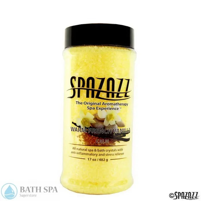 Spazazz Original Warm French Vanilla (Calm) Crystals 17oz Container Aromatherapy: Spazazz Original Crystals original17ozcrystalswarmfrenchvanilla700x700